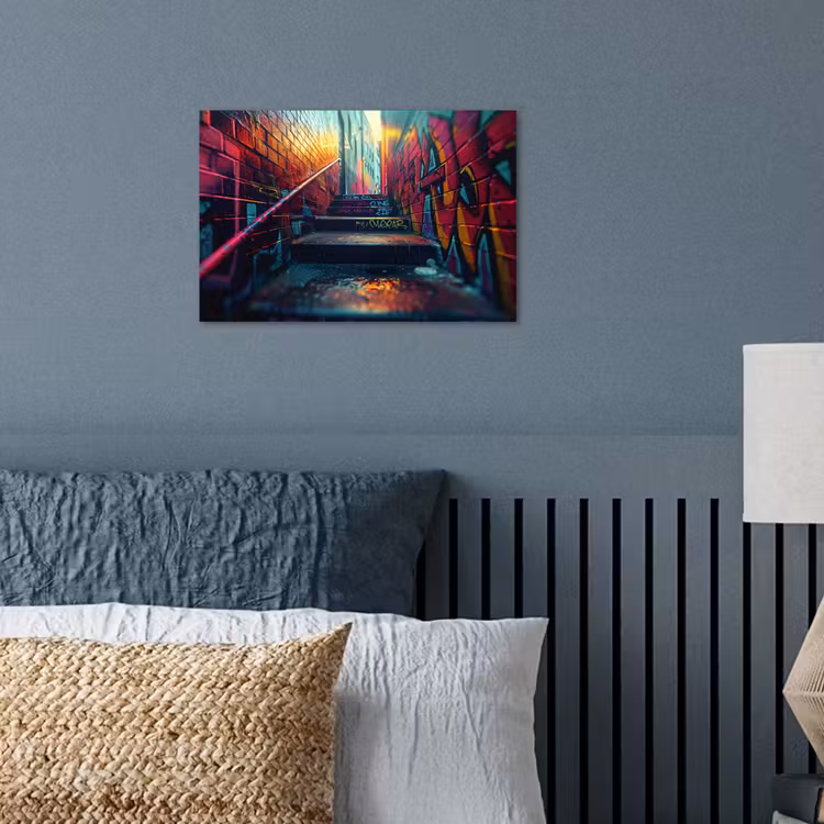 Architectuur - Neon - Trap - Graffiti poster papier klein -sfeer2
