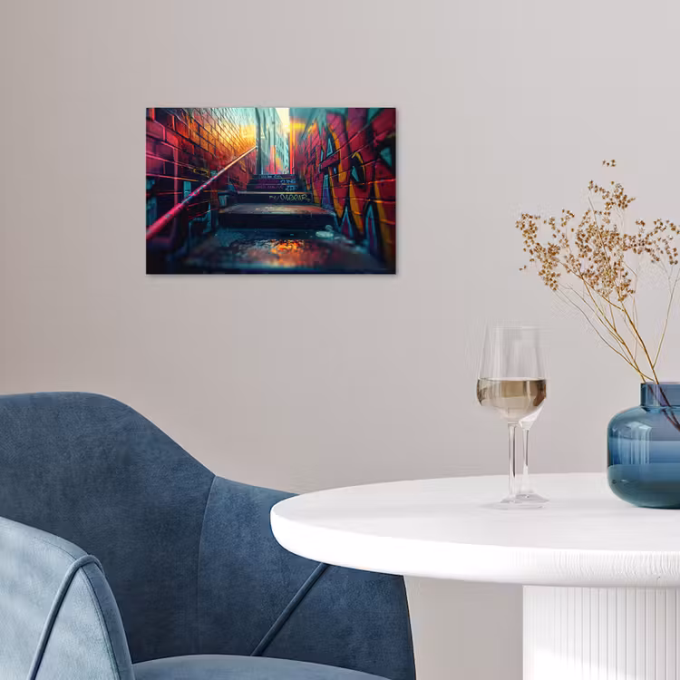 Architectuur - Neon - Trap - Graffiti poster papier klein -sfeer3