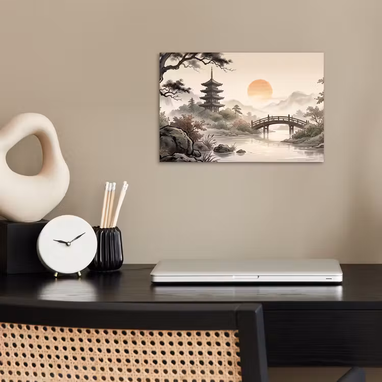 Azië - Landschap - Kleurrijk poster papier klein -sfeer1