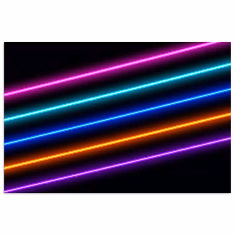 Esthetiek - Retro - Neon poster papier klein -3d