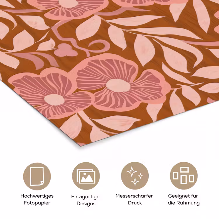 Sfeer - Bloemen - Roze poster papier klein 62 -tcloseup_DE