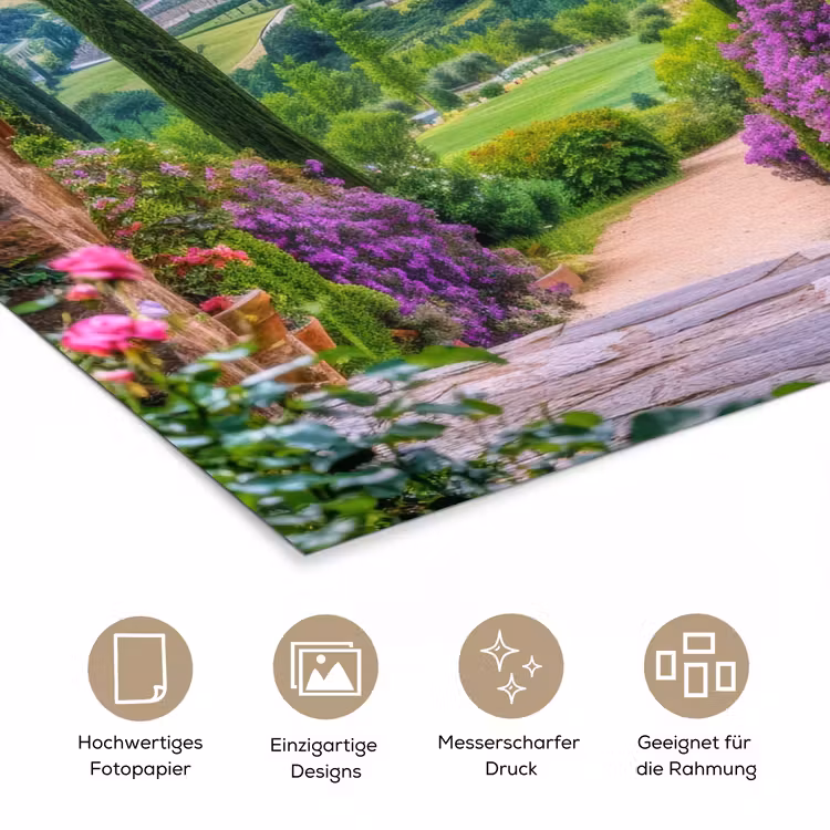 Doorkijk - Toscane - Landschap - Poort poster papier klein -tcloseup_DE