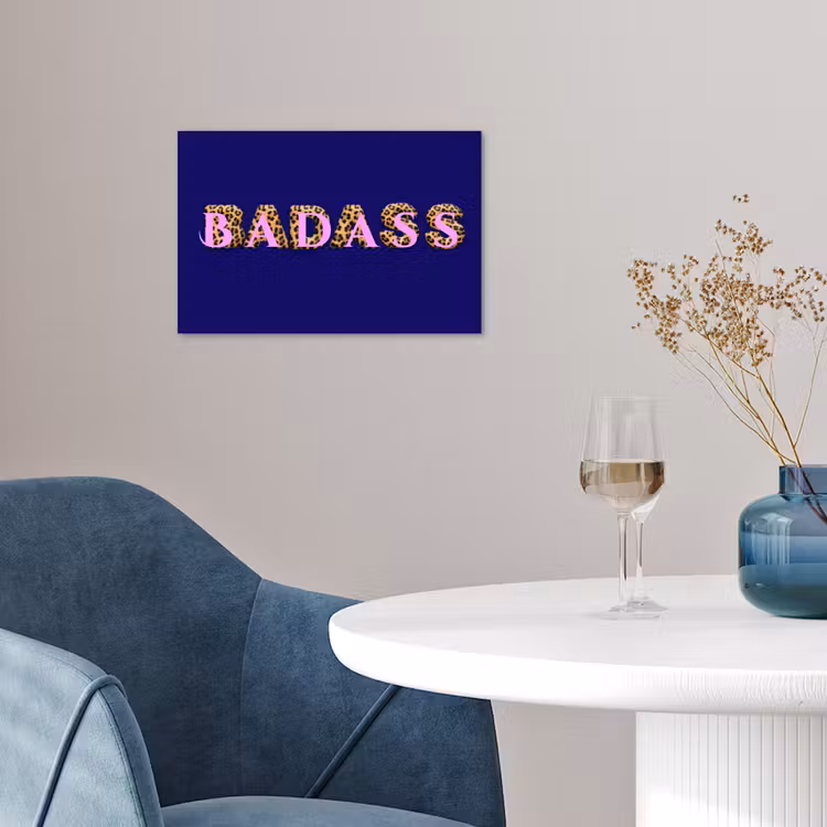 Badass - Panterpint - Schaduw - Roze poster papier klein -sfeer3