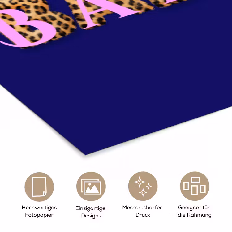 Badass - Panterpint - Schaduw - Roze poster papier klein -tcloseup_DE