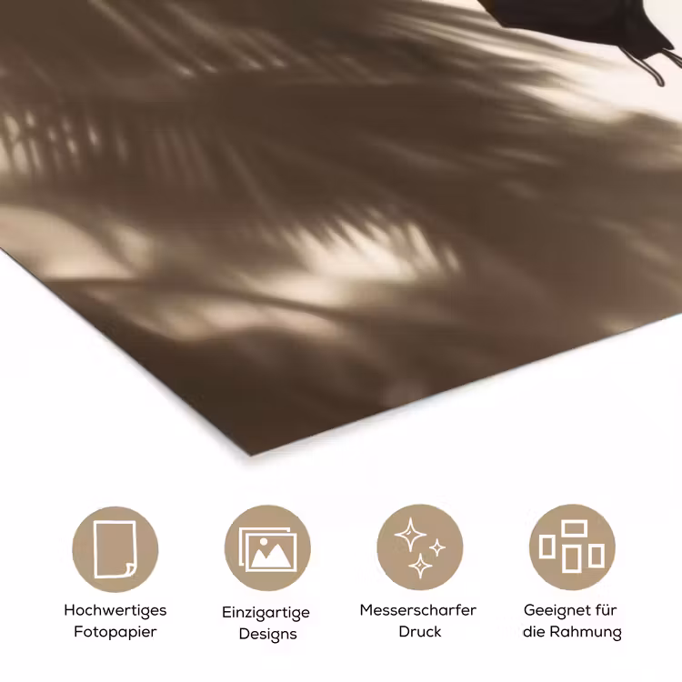 Badkleding - Palmbomen - Schaduw - Tropisch poster papier klein -tcloseup_DE