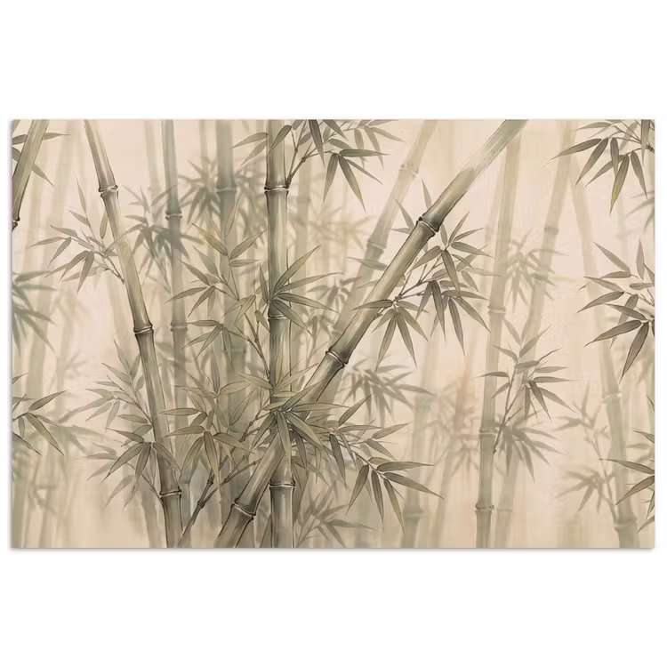 Bamboe - Bladeren - Aziatisch - Groen - Natuur poster papier klein -3d
