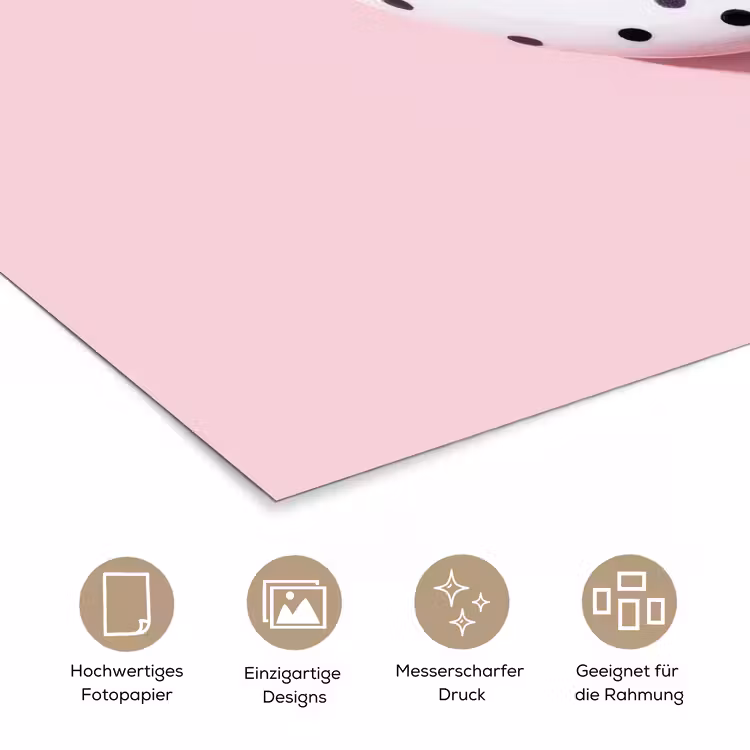 Banaan - Stippen - roze poster papier klein -tcloseup_DE