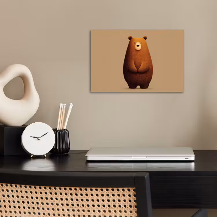 Beer - Minimalistisch - Bruin poster papier klein -sfeer1