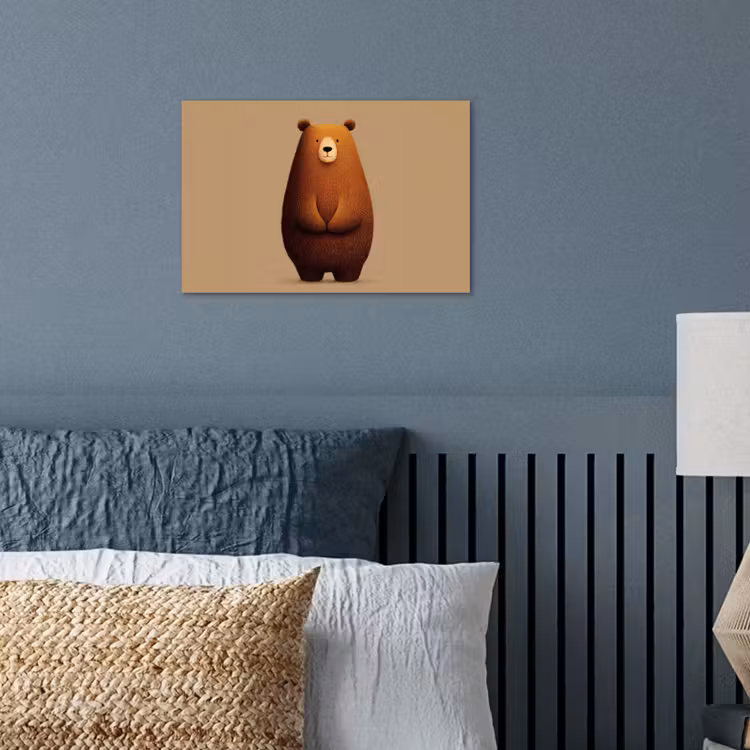 Beer - Minimalistisch - Bruin poster papier klein -sfeer2