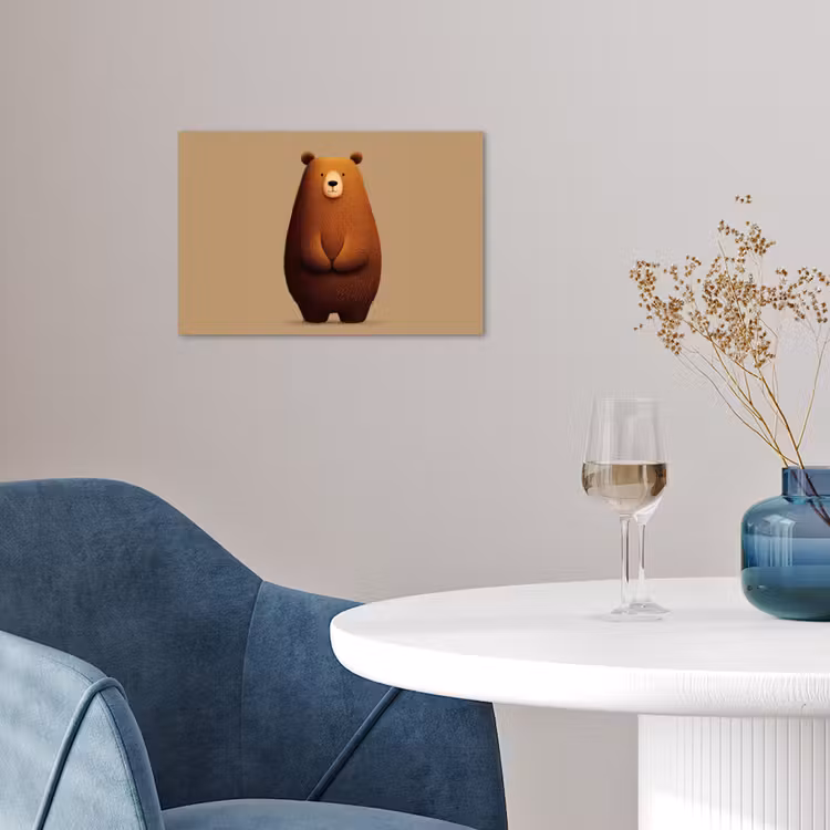 Beer - Minimalistisch - Bruin poster papier klein -sfeer3