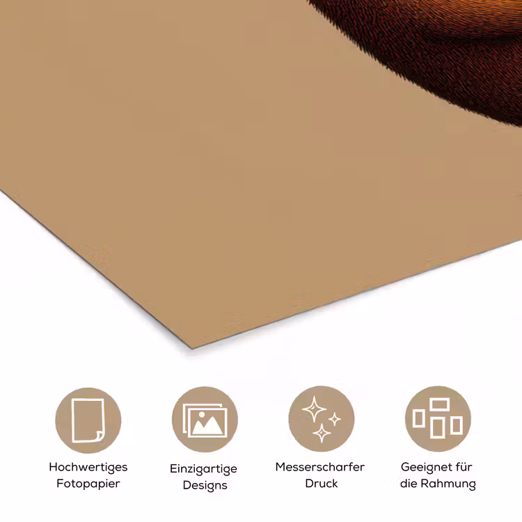 Beer - Minimalistisch - Bruin poster papier klein -tcloseup_DE