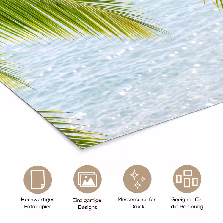 Boom - Bladeren - Water - Tropisch - Groen poster papier klein -tcloseup_DE