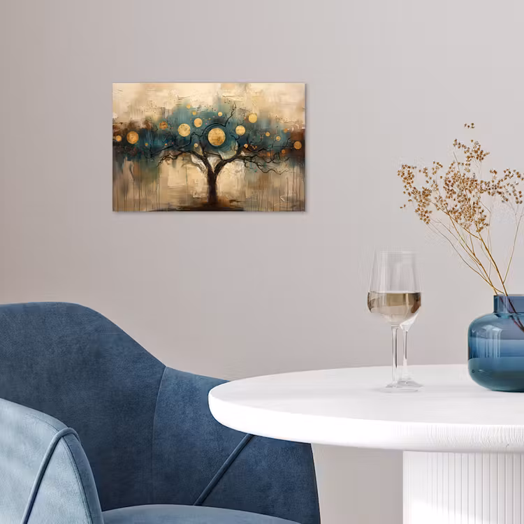Boom - Kunst - Maan - Watercolor poster papier klein -sfeer3