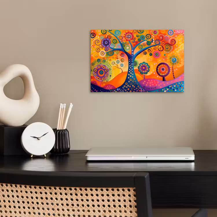 Boom - Levensboom - Abstract - Kleurrijk poster papier klein -sfeer1