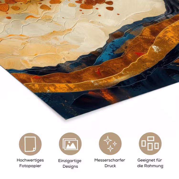 Boom - Natuur - Goud - Modern poster papier klein -tcloseup_DE