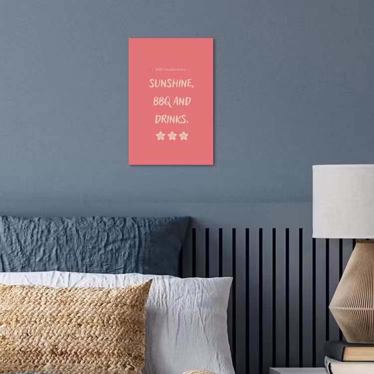 BBQ - Quote - Roze - Zomer poster papier klein -sfeer2