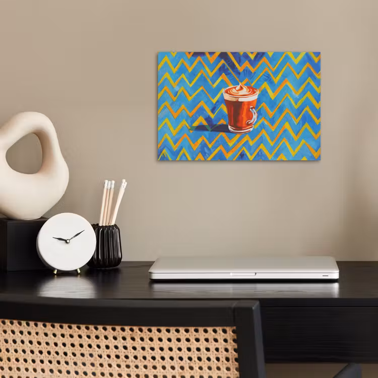 Mok - Koffie - Zigzag - Slagroom poster papier klein -sfeer1