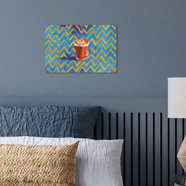 Mok - Koffie - Zigzag - Slagroom poster papier klein -sfeer2