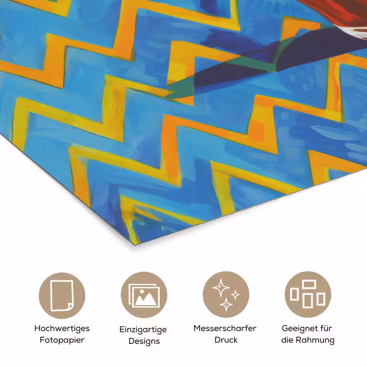 Mok - Koffie - Zigzag - Slagroom poster papier klein -tcloseup_DE