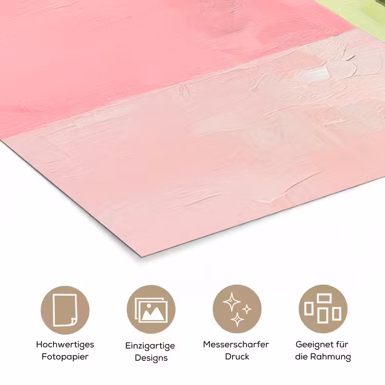 Beker - Rietje - Minimalistisch - Groen poster papier klein -tcloseup_DE