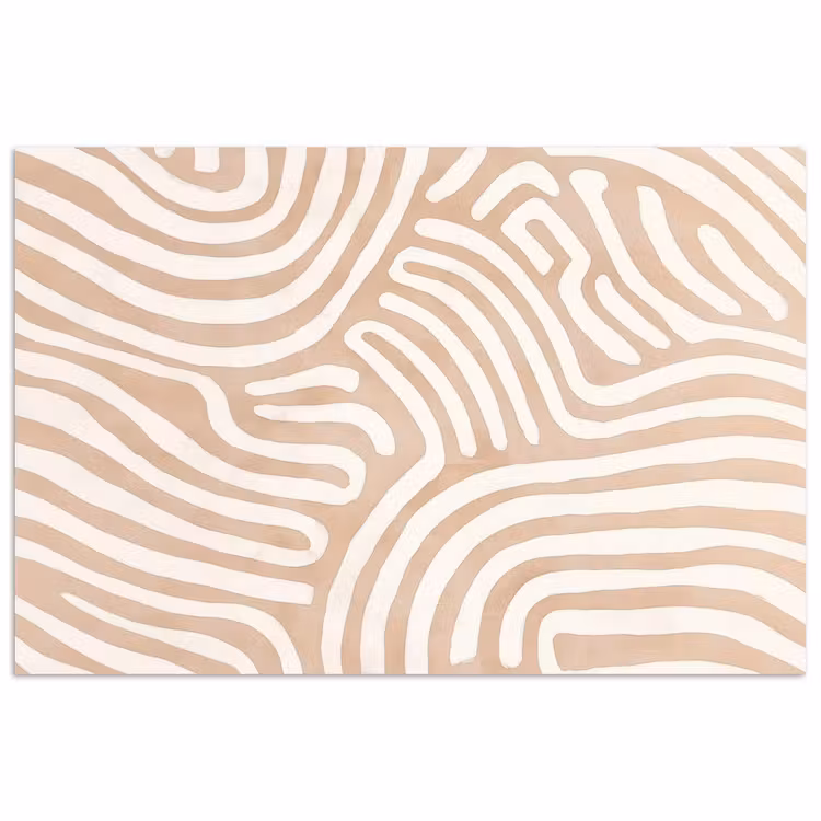 Beige - Aardspatroon poster papier klein -3d