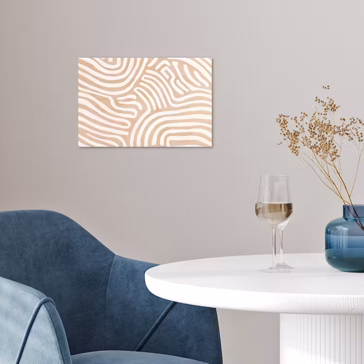 Beige - Aardspatroon poster papier klein -sfeer3
