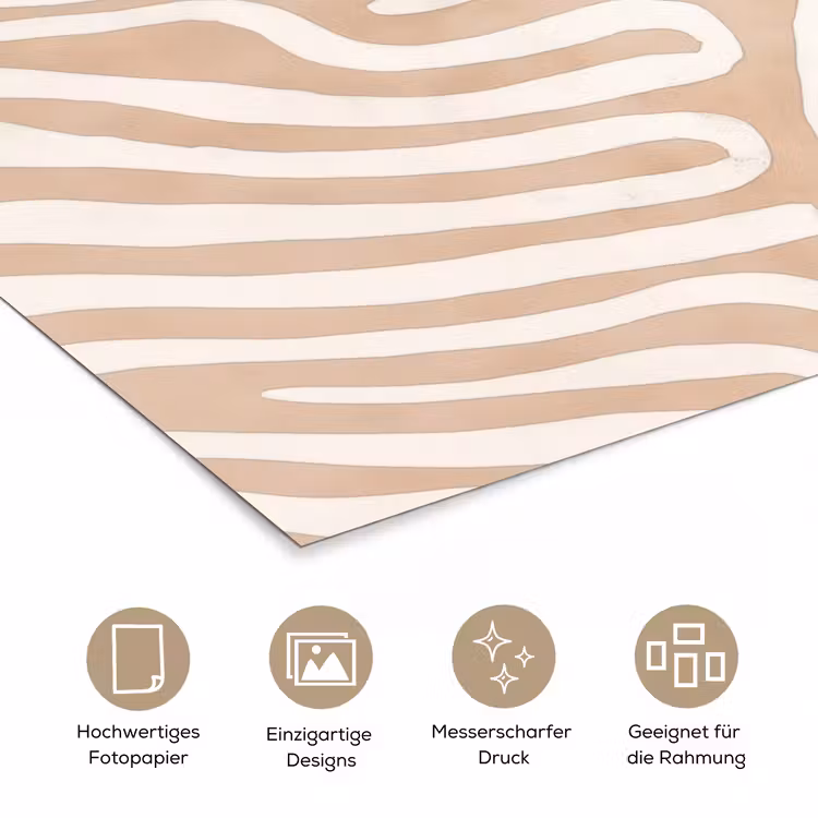 Beige - Aardspatroon poster papier klein -tcloseup_DE