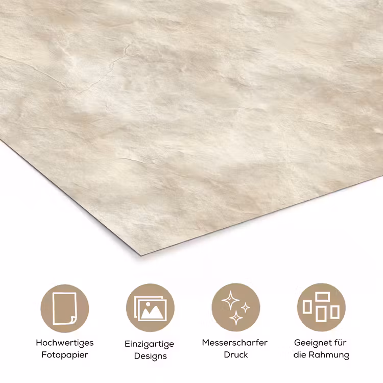 Beige - Reliëfstructuur - Natuursteen poster papier klein 62 -tcloseup_DE
