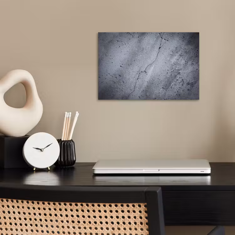 Beton - Grijs - Scheur poster papier klein -sfeer1