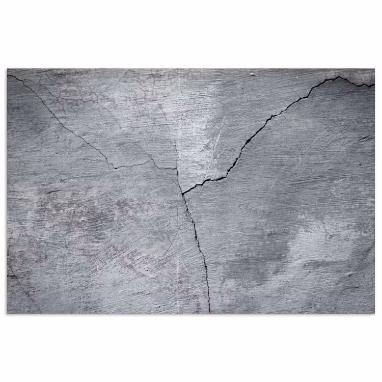 Beton - Grijs - Scheur poster papier klein -3d