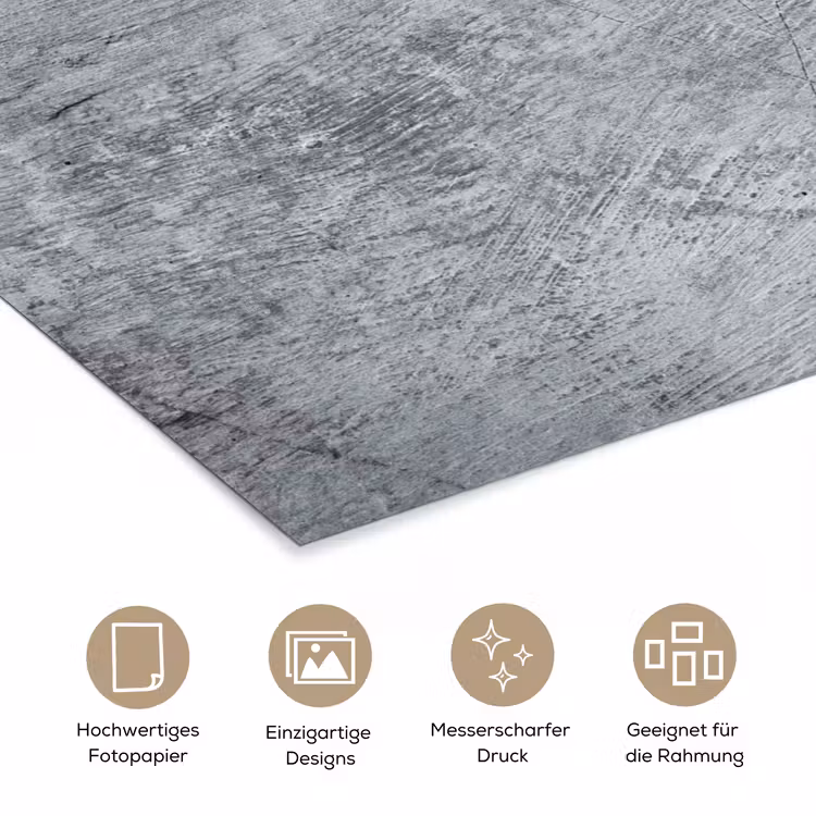 Beton - Grijs - Scheur poster papier klein -tcloseup_DE