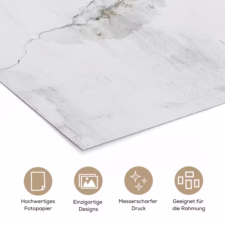 Beton - Grijs - Wit poster papier klein -tcloseup_DE