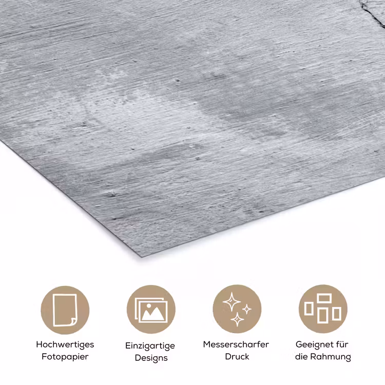 Beton - Scheur - Grijs poster papier klein -tcloseup_DE