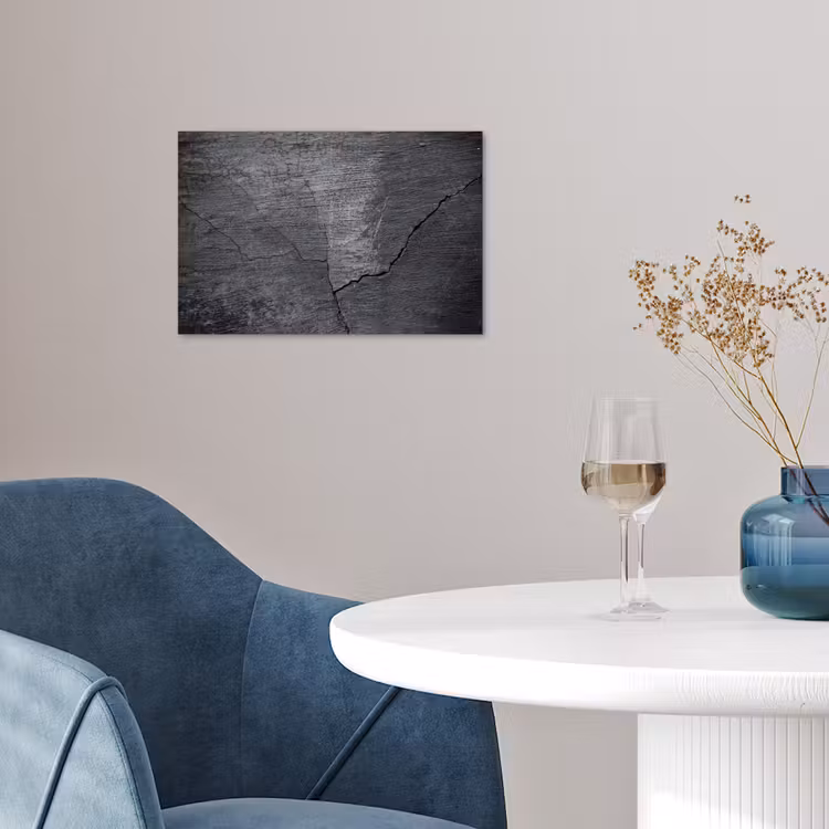 Beton - Zwart - Scheur poster papier klein -sfeer3