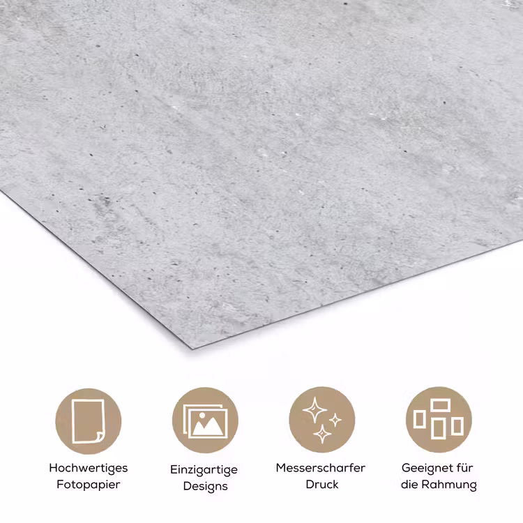 Beton - Textuur - Achtergrond - Grijs - Industrieel poster papier klein -tcloseup_DE