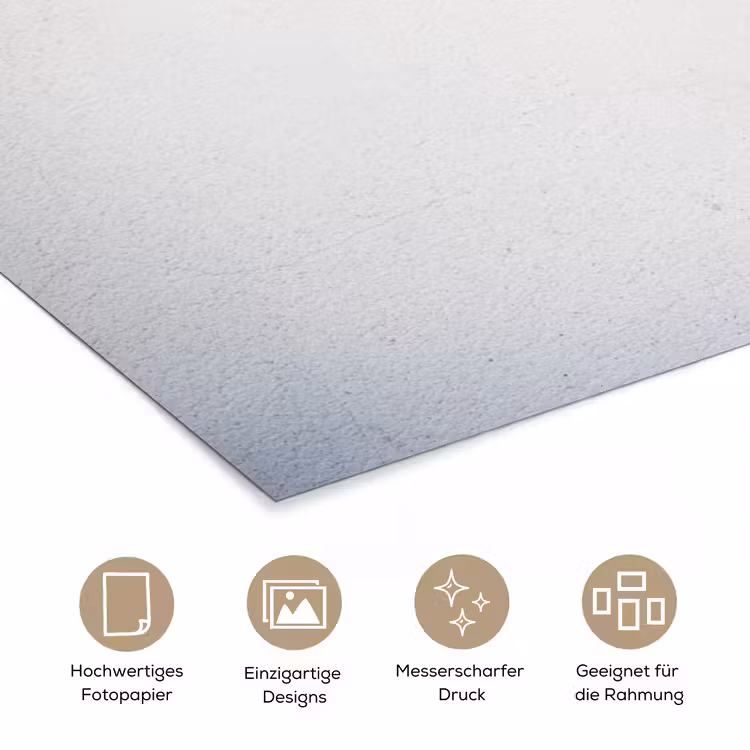 Beton - Wit - Modern poster papier klein -tcloseup_DE