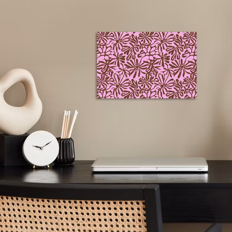 Organisch - Patroon - Roze poster papier klein 62 -sfeer1