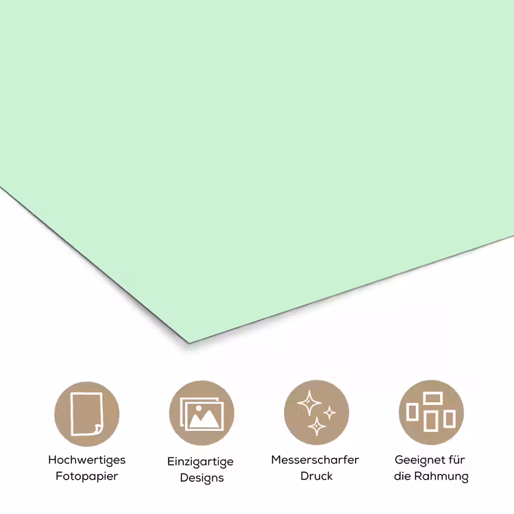 Pale - Mint - Groen poster papier klein 62 -tcloseup_DE