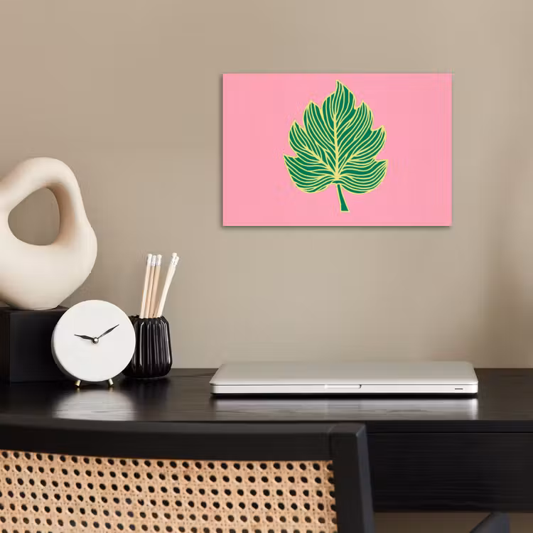 Blad - Groen - Illustratie - Minimalistisch poster papier klein -sfeer1