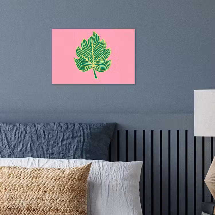 Blad - Groen - Illustratie - Minimalistisch poster papier klein -sfeer2