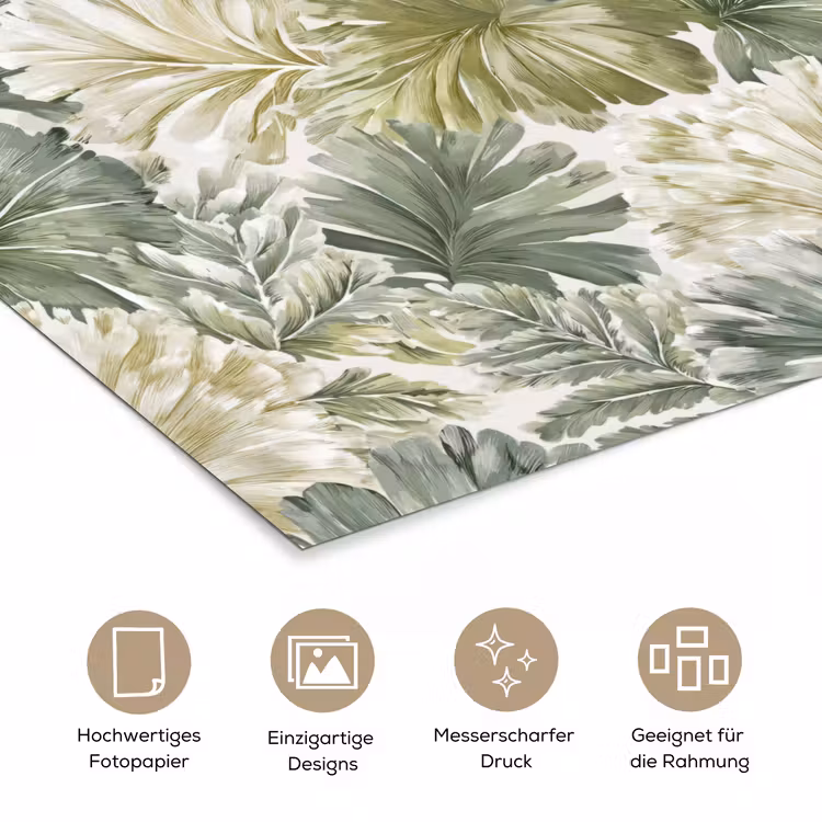 Bladeren - Botanisch - Groen poster papier klein 62 -tcloseup_DE