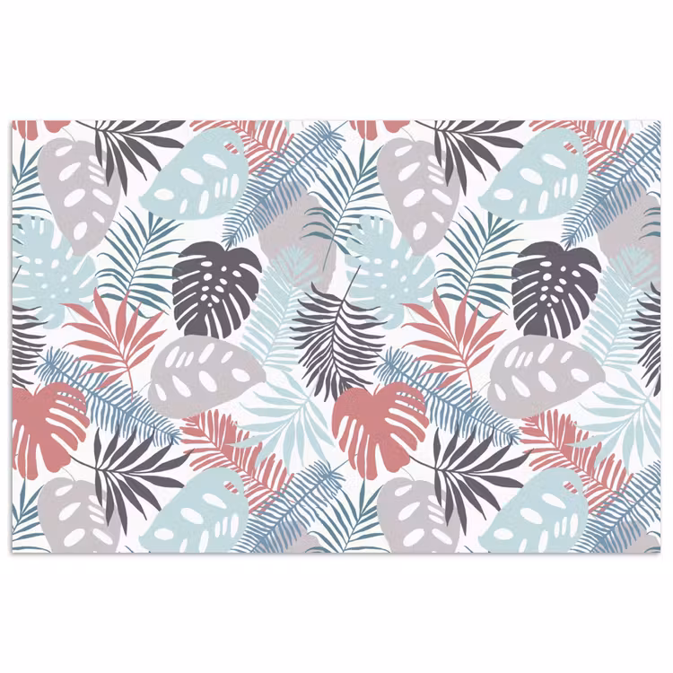 Bladeren - Jungle - Pastel - Tropisch poster papier klein -3d