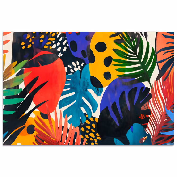 Bladeren - Vormen - Abstract - Kleurrijk poster papier klein -3d