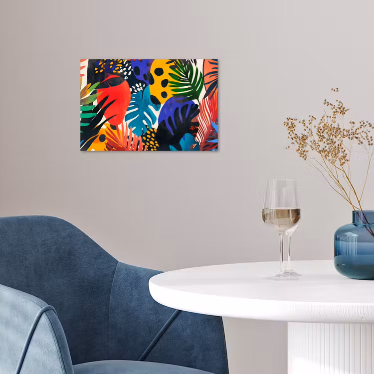 Bladeren - Vormen - Abstract - Kleurrijk poster papier klein -sfeer3
