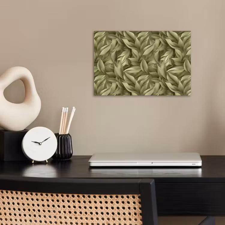 Bladeren - Modern - Groen poster papier klein 62 -sfeer1