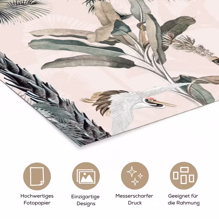Bladeren - Monstera - Jungle - Tropical poster papier klein -tcloseup_DE