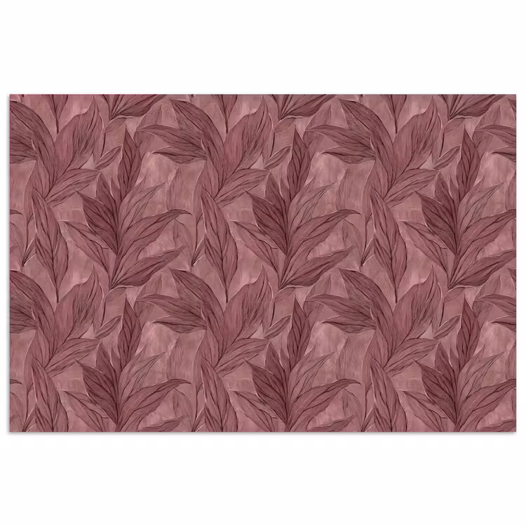 Bladeren - Patroon - Paars poster papier klein 62 -3d