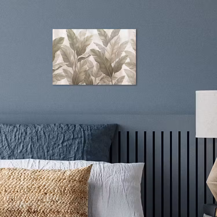 Bladeren - Tropisch - Natuur - Abstract - Beige poster papier klein -sfeer2