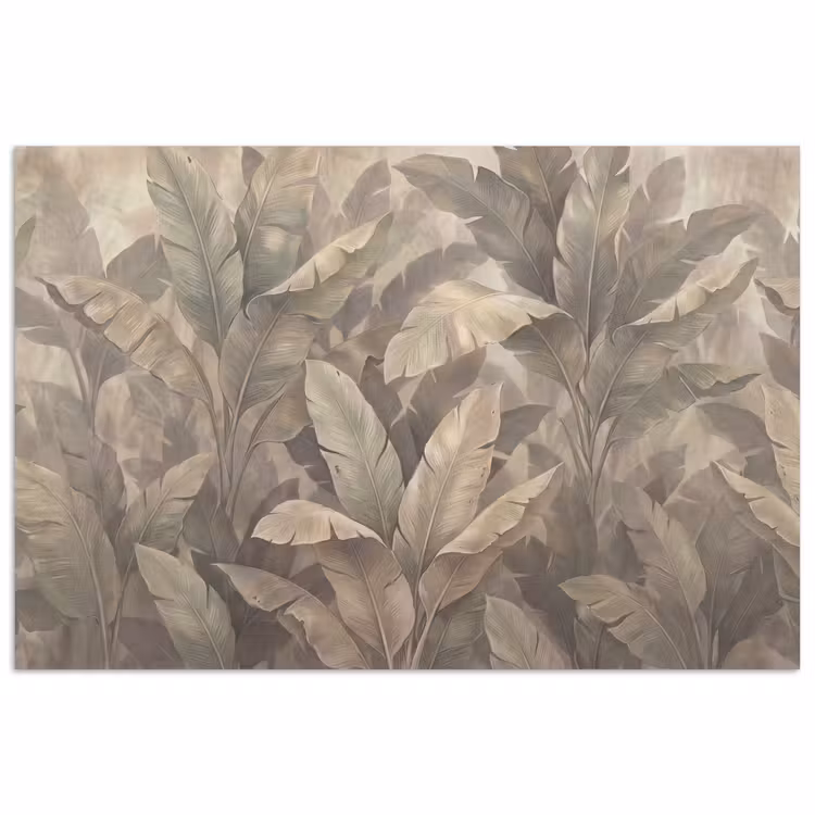 Bladeren - Tropisch - Natuur - Modern - Beige poster papier klein -3d