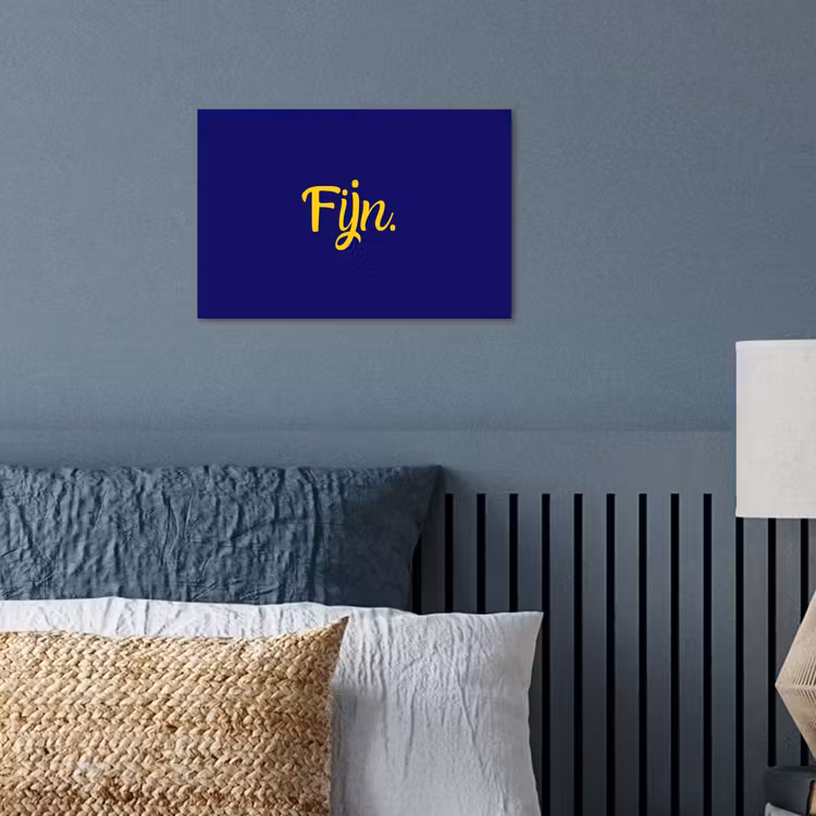 Blauw - Geel - Fijn poster papier klein -sfeer2